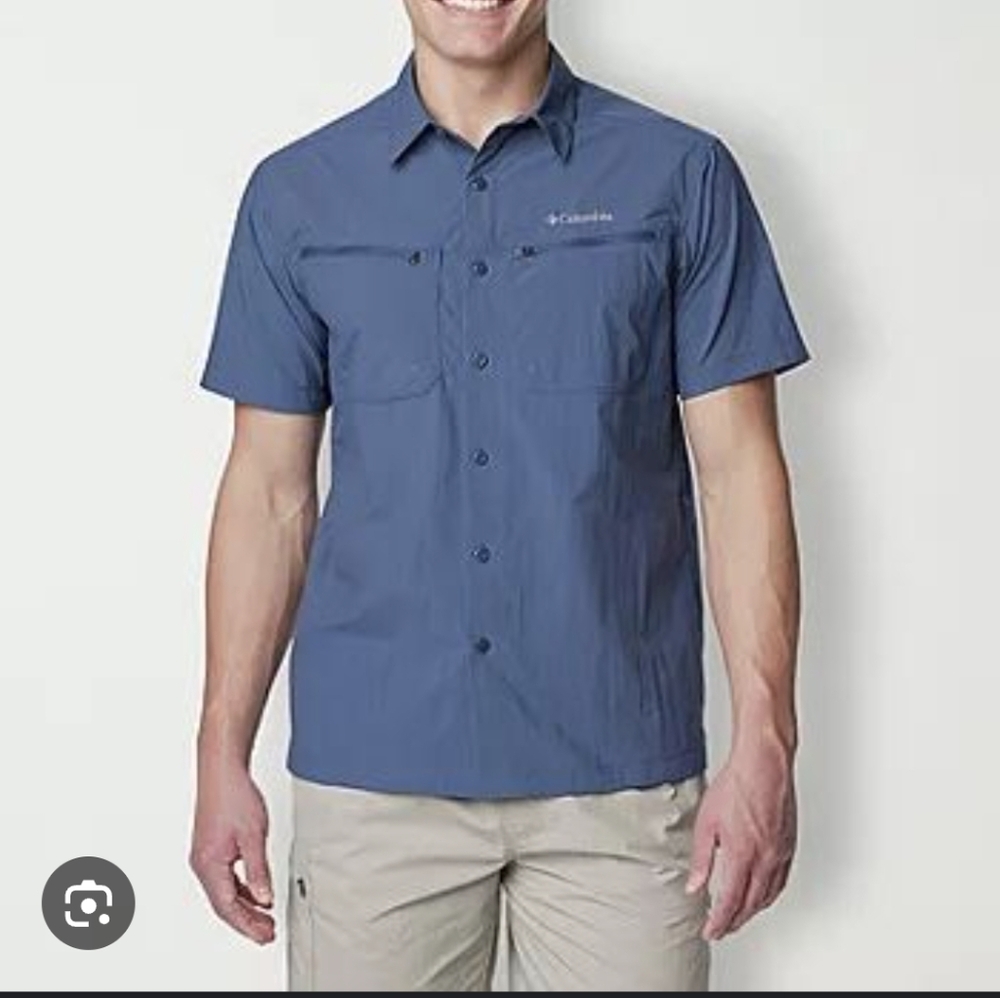 Columbia Men's Navy Button-Up Shirt